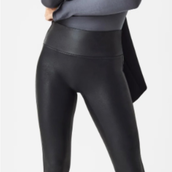 SPANX Faux Leather Leggings - Picture 1 of 5